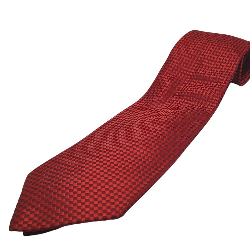 Silk Alexandre London Tie Geometric Red Made In Italy‎ Necktie Classic